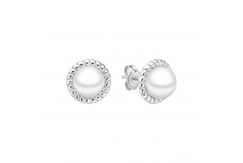 Серьги SK25488E Белый жемчуг